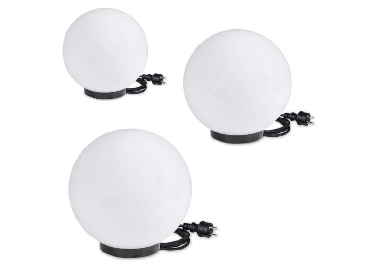 Home4Living Kugelleuchte Kugellampe 3er Set 30/40/50cm weiß E27 inkl.3m Anschlußkabel, ohne Leuchtmittel, Dekorativ von Home4Living