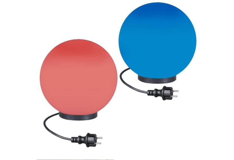 Home4Living Kugelleuchte RGB Kugellampe 2er Set Ø 25/25cm Garten Außenleuchte LED, ohne Leuchtmittel, Dekorativ von Home4Living
