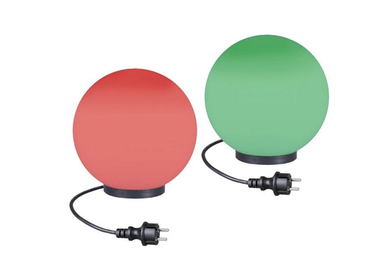 Home4Living Kugelleuchte RGB Kugellampe LED 2er Set Ø 20cm Gartenlampe Aussenleuchte, inkl. Leuchtmittel, Dekorativ von Home4Living