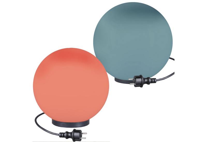 Home4Living Kugelleuchte RGB Kugellampen 2er Set Ø 30/40cm Außenleuchte Garten Lampe, inkl. Leuchtmittel, Dekorativ von Home4Living