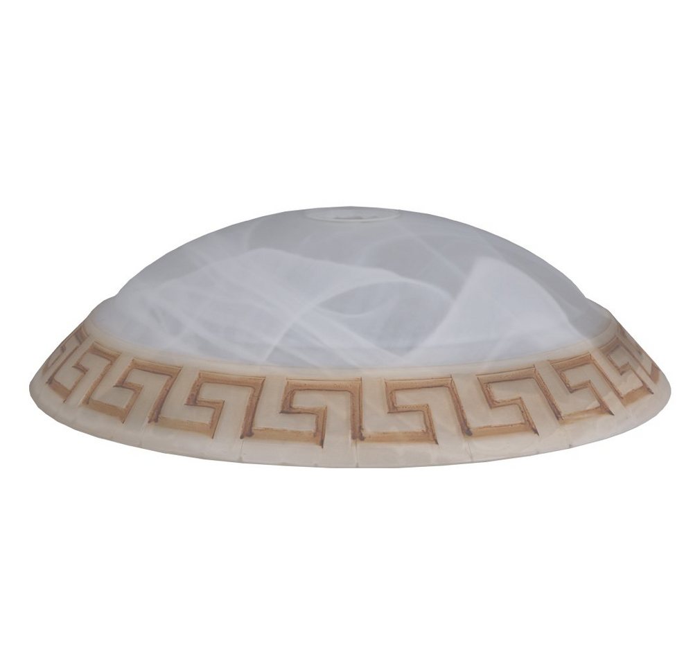 Home4Living Lampenschirm Lampenglas Ø 300mm weiß-braun Opalglas rund, Dekorativ von Home4Living