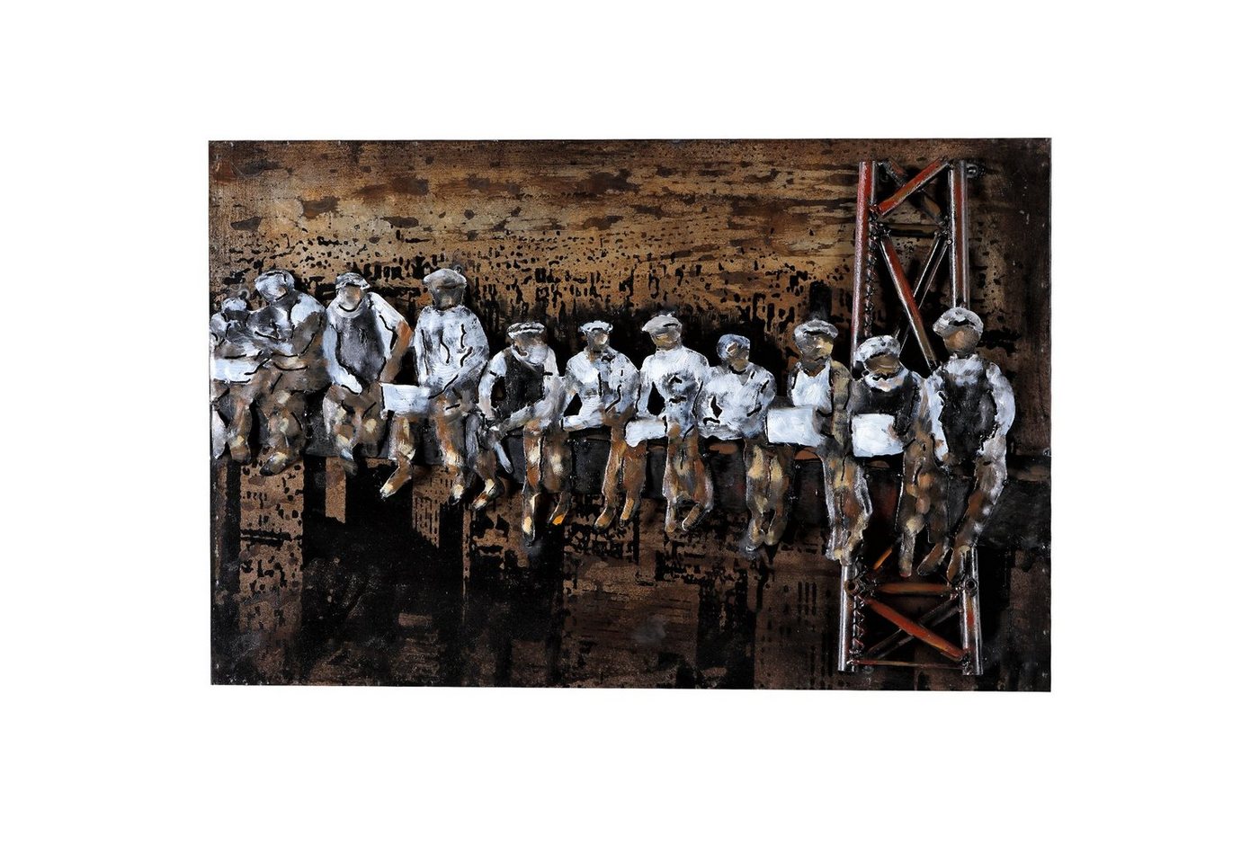 Home4Living Metallbild Metallbild 60x40cm Wandbild 3D Relief Unikat Handmade, Work, 3D Effekt Home4Living Metallbild Metallbild 60x40cm Wandbild 3D Relief Unikat Handmade, Work, 3D Effekt von Home4Living