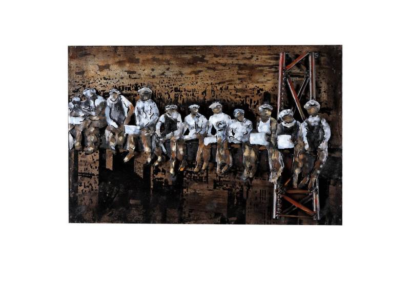 Home4Living Metallbild Metallbild 60x40cm Wandbild 3D Relief Unikat Handmade, Work, 3D Effekt von Home4Living