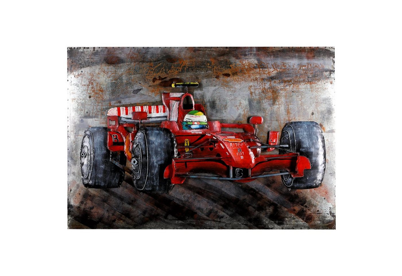 Home4Living Metallbild Wandbild 3D Bild Metall 120x80 cm Unikat Relief, Rennwagen, 3D Effekt Home4Living Metallbild Wandbild 3D Bild Metall 120x80 cm Unikat Relief, Rennwagen, 3D Effekt von Home4Living