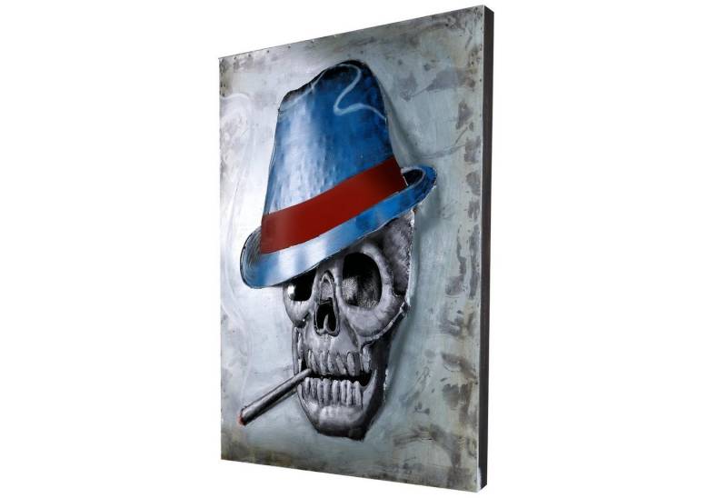 Home4Living Metallbild Wandbild 3D-Effekt Unikat Relief 80cm handmade, Dead Smoker, 3D-Effekt von Home4Living