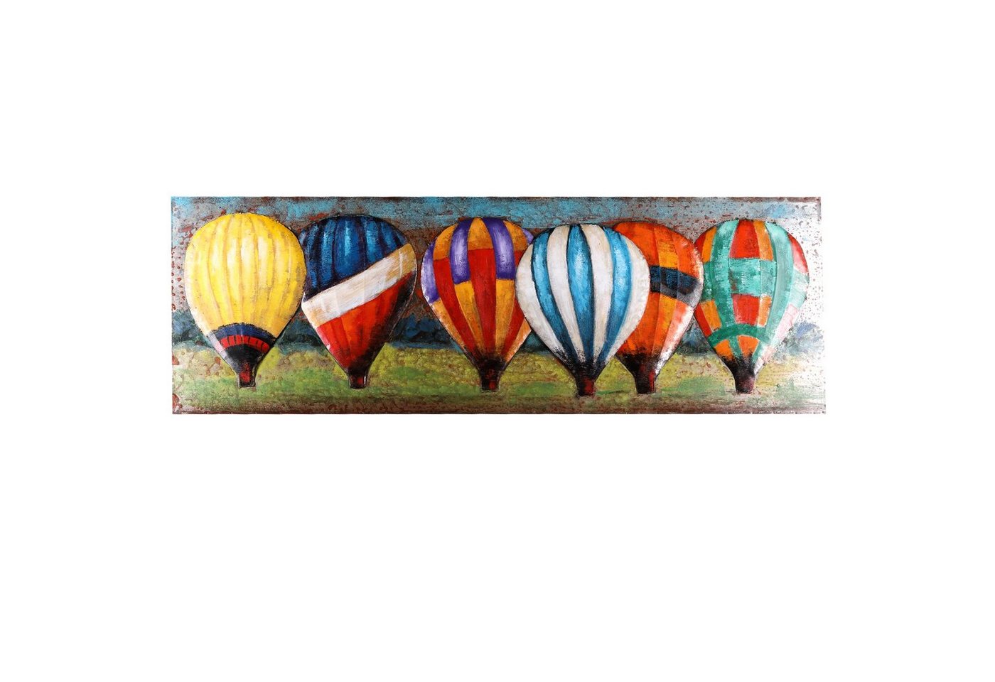 Home4Living Metallbild Wandbild Metallbild Balloon140 x 60 3D-Effekt Unikat, Heißluftballons, 3D von Home4Living