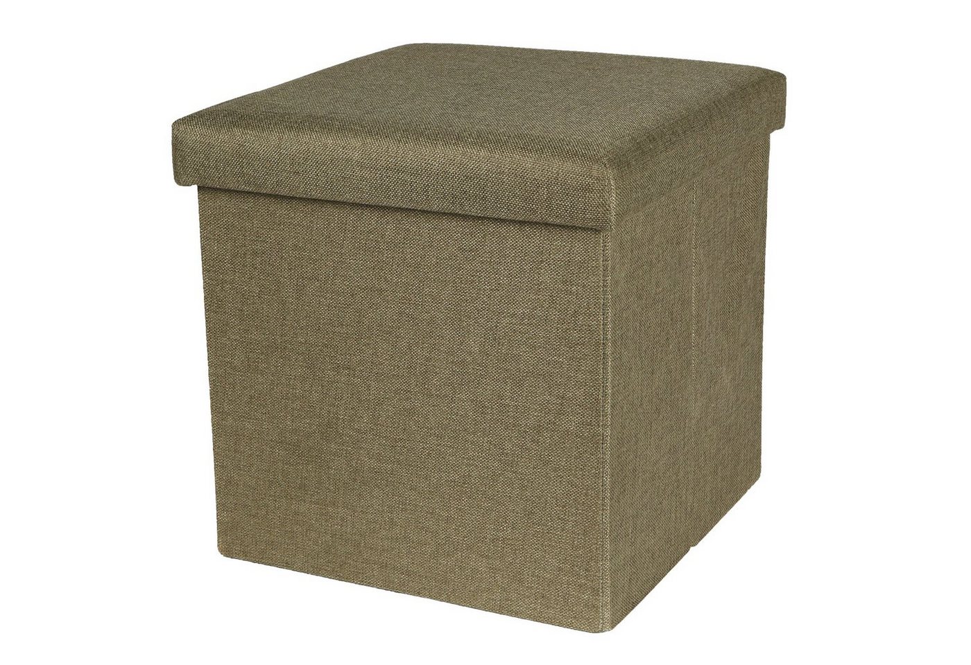 Home4Living Sitztruhe Sitzbox Sitzwürfel Sitzhocker Stoffbox Textilbox Hocker Grün, Dekorativ, Sitzwürfel mit Stauraum von Home4Living