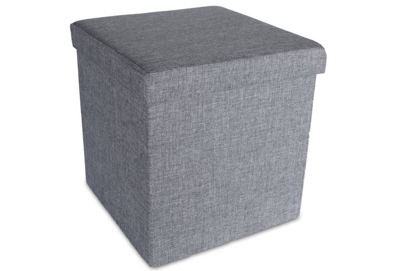 Home4Living Sitztruhe Sitzhocker faltbar Aufbewahrungsbox orange, grau, anthrazit, Dekorativ von Home4Living