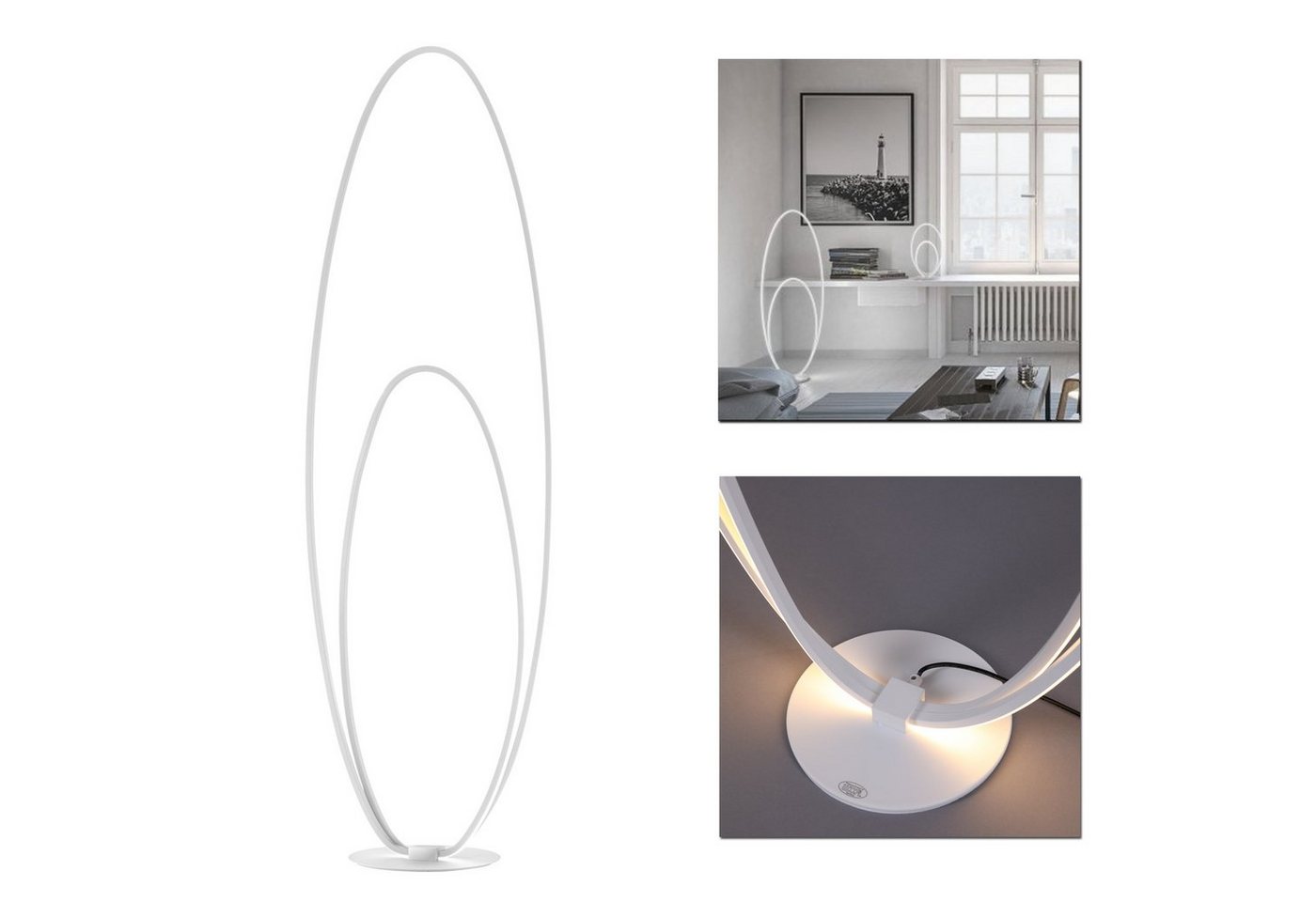 Home4Living Stehlampe Standleuchte Stehleuchte LED 25W modern Tretschalter, Dekorativ von Home4Living