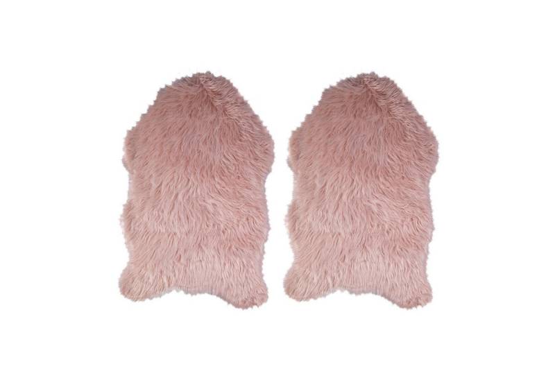 Home4You Fellteppich Kunstfelle, 2er Set, Rosa, 90 x 60 cm, fellförmig von Home4You