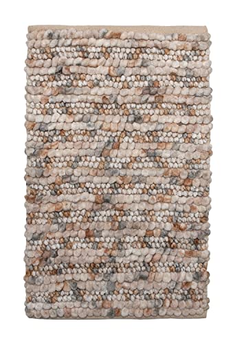 Home4You Badematte - Beige - Grau - Baumwolle - Polyester - 60 x 100 cm von Home4You