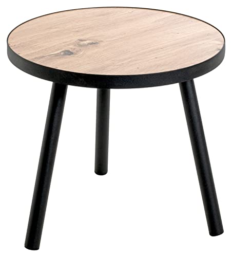 Home4You Beistelltisch - Artisan Eiche Dekor - Schwarz - MDF - Metall - Ø 40 cm - lackiert Home4You Beistelltisch - Artisan Eiche Dekor - Schwarz - MDF - Metall - Ø 40 cm - lackiert von Home4You