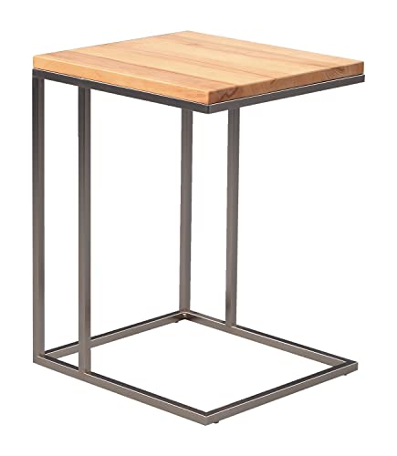 Home4You Beistelltisch Wohnzimmertisch Couchtisch | Metall | Kernbuche massiv geölt | Braun | Edelstahlfarben | 38 cm x 43 cm Home4You Beistelltisch Wohnzimmertisch Couchtisch | Metall | Kernbuche massiv geölt | Braun | Edelstahlfarben | 38 cm x 43 cm von Home4You