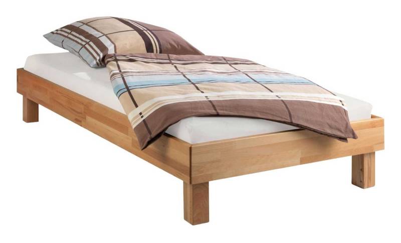 Home4You Bettgestell, Kernbuche massiv, 100 x 200 cm, Einzelbett, Kinderbett von Home4You