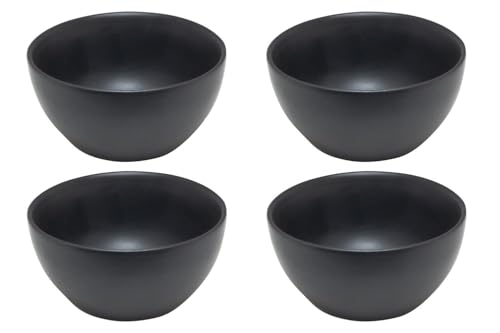 Home4You Dipschalen - Ø 9,5 cm - Schwarz matt - Steingut - 4er Set von Home4You