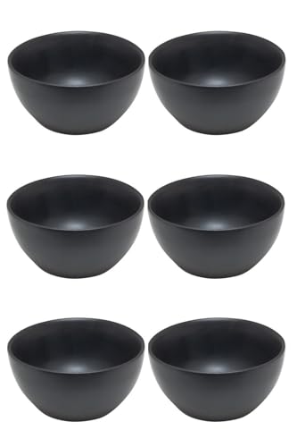 Home4You Dipschalen - Ø 9,5 cm - Schwarz matt - Steingut - 6er Set von Home4You