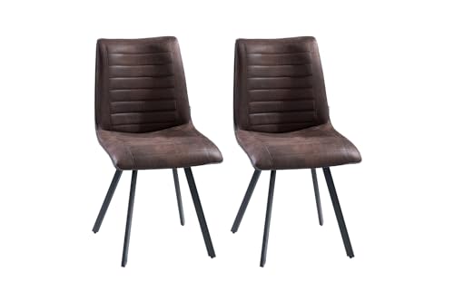Home4You Esszimmerstuhl Küchenstuhl Wohnzimmerstuhl Drehstuhl Polsterstuhl | 2er Set | Drehbar | Metall | Webstoff | Schwarz Home4You Esszimmerstuhl Küchenstuhl Wohnzimmerstuhl Drehstuhl Polsterstuhl | 2er Set | Drehbar | Metall | Webstoff | Schwarz von Home4You