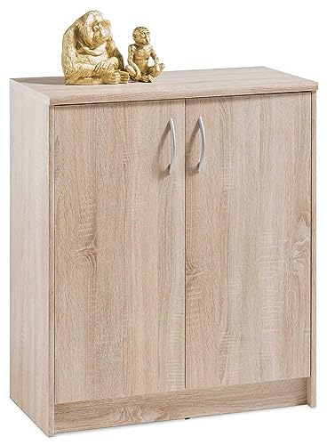 Home4You Kommode Highboard Mehrzweckschrank | Dekor | Eiche Sonoma | 2 Türen von Home4You