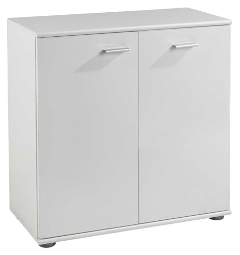 Home4You Kommode mit 2 Türen - Weiß matt - 71 cm breit - Sideboard Mehrzweckschrank von Home4You