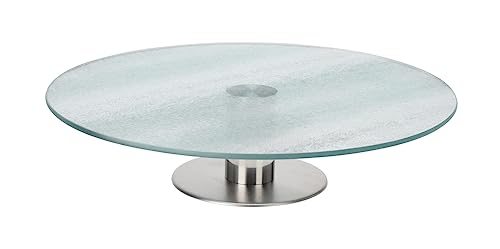 Home4You Kuchenplatte - Glas - Metall - Ø 31 cm - drehbar von Home4You