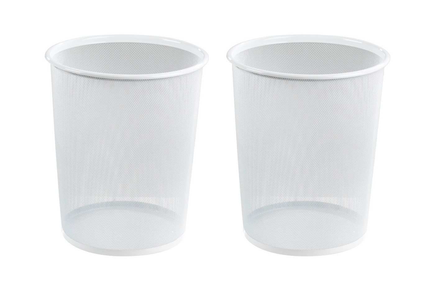 Home4You Papierkorb, 2er Set, Weiß, Metallgeflecht, Ø 29 cm, 20 Liter Home4You Papierkorb, 2er Set, Weiß, Metallgeflecht, Ø 29 cm, 20 Liter von Home4You