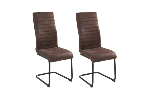 Home4You Schwingstuhl Freischwinger Esszimmerstuhl | 2er Set | Mikrofaser | Braun Home4You Schwingstuhl Freischwinger Esszimmerstuhl | 2er Set | Mikrofaser | Braun von Home4You