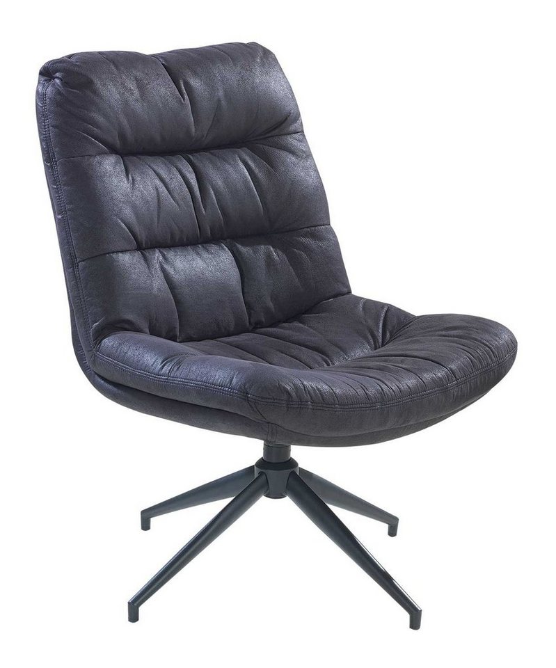 Home4You Sessel Sessel, Kunstfaser, Schwarz, B 68 cm, T 65 cm von Home4You