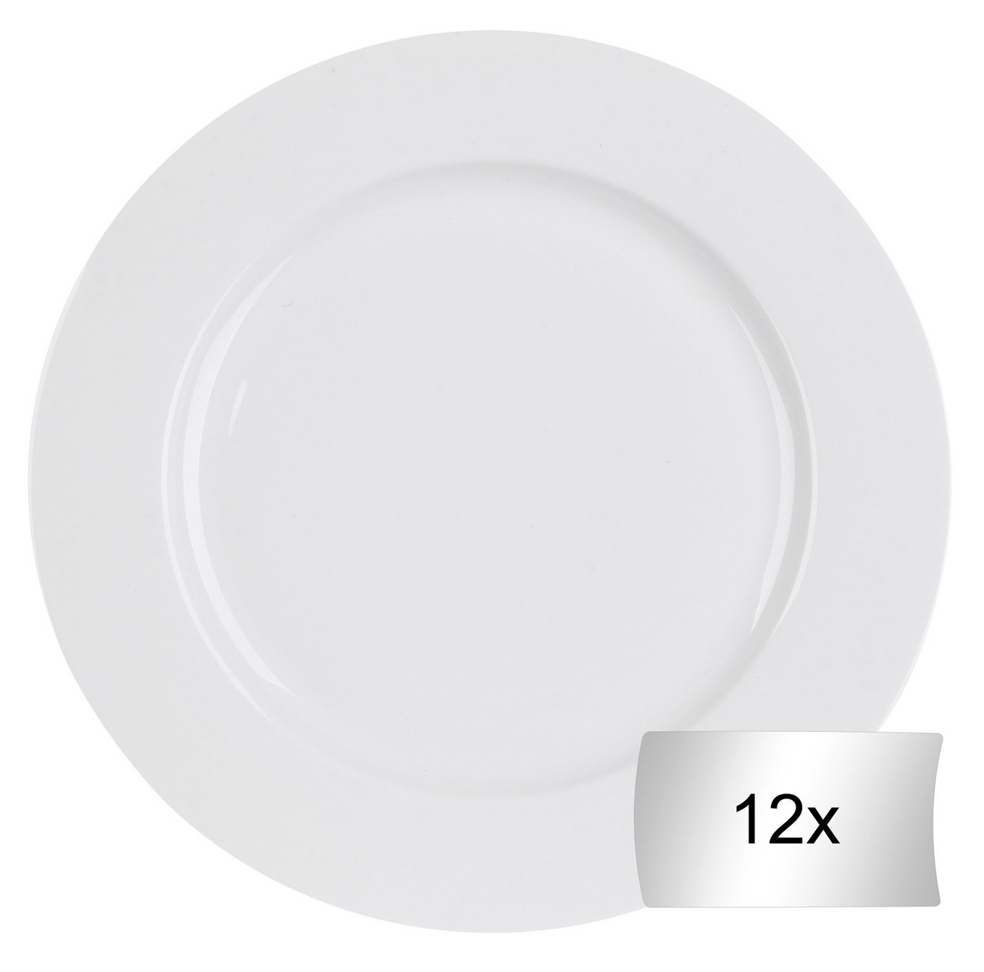 Home4You Speiseteller, Ø 26,5 cm, Bone China, Spülmaschinenfest, (12 St) von Home4You