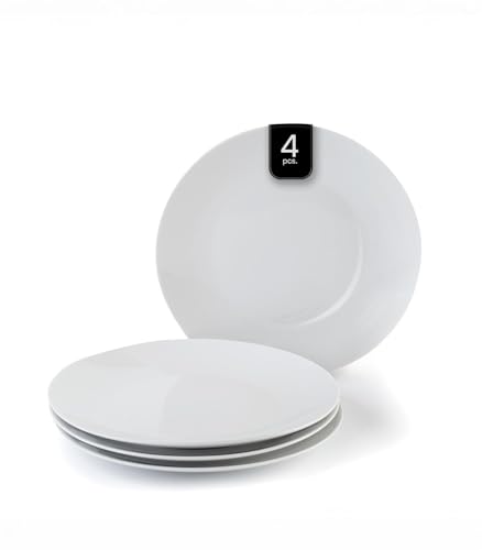 Home4You Speiseteller Flachteller Essteller - Porzellan - Weiß - Gemustert - Ø 27 cm - 4er Set Home4You Speiseteller Flachteller Essteller - Porzellan - Weiß - Gemustert - Ø 27 cm - 4er Set von Home4You