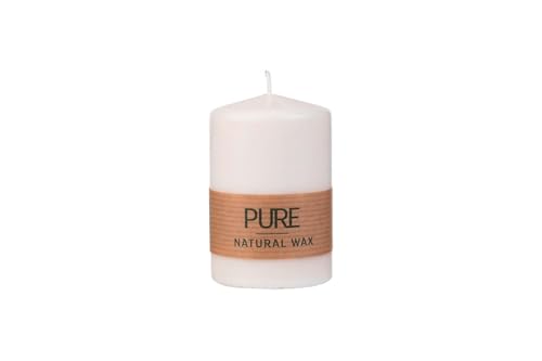 Home4You Stumpenkerze - Creme - Echtwachs - 6 x 9 cm - selbstlöschend von Home4You