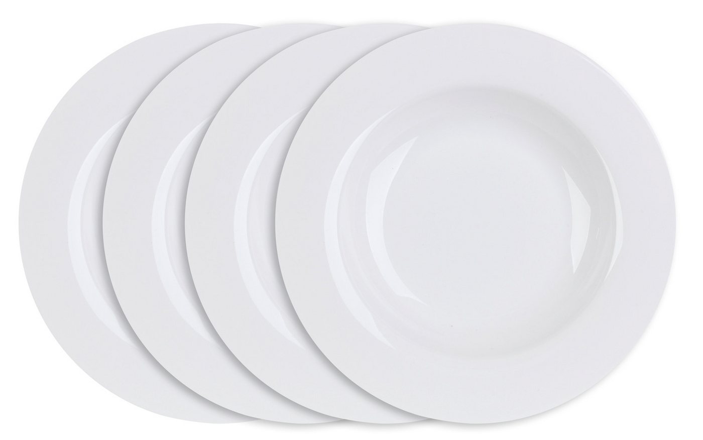 Home4You Suppenteller, Ø 21,5 cm, Bone China, Spülmaschinenfest, (4 St) von Home4You