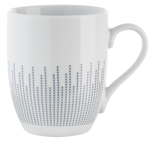 Home4You Kaffeetasse - Weiß - Blau - Porzellan von Home4You