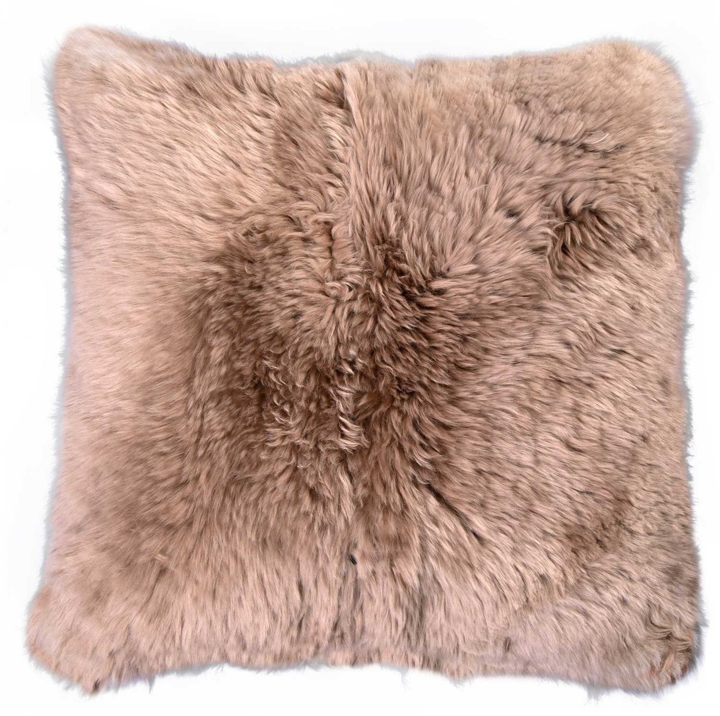 Kissenhülle Taupe, echtes Schaffell, Polyester, Home4You von Home4You