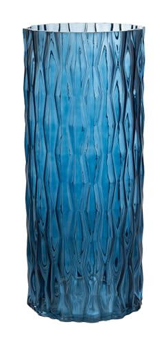 Vase - Blau - H 30 cm - Glas von Home4You