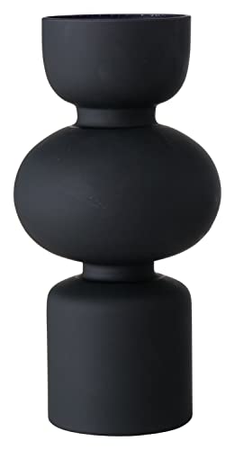 Vase - Schwarz - Glas - lackiert - H 29 cm von Home4You