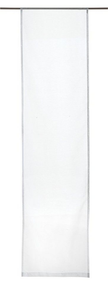 Vorhang FEE, Flächenvorhang, Weiß, L 245 cm x B 60 cm, Home4You, Schlaufe, transparent von Home4You