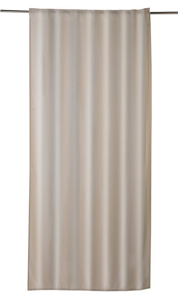 Vorhang FELIA, Verd. Schlaufen, Beige, L 245 x B 140 cm, Home4You, verdeckte Schlaufen, halbtransparent von Home4You