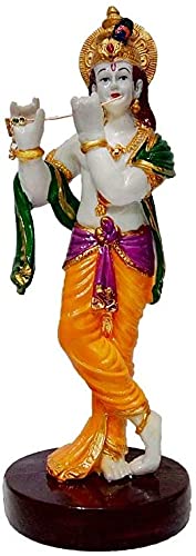 HomeAdri Lord Krishna Idol Krishan mit Statue Gott Makhan Chor/Balgobal Handwerk Spirituelles Schaustück Fegurin von HomeAdri