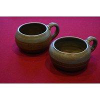 Paar Handgemachte Keramikbecher von HomeAgainVintageCo