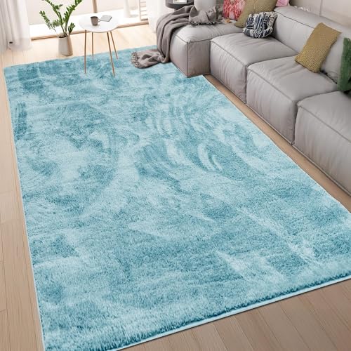 homeart Area Rugs – Weiche, einfarbige Kurzflor-Teppiche – rutschfeste Unterseite, maschinenwaschbar, moderne flauschige Teppiche für Wohnzimmer, Schlafzimmer, Küche, Enterance – Türkis, 60 x 110 cm homeart Area Rugs – Weiche, einfarbige Kurzflor-Teppiche – rutschfeste Unterseite, maschinenwaschbar, moderne flauschige Teppiche für Wohnzimmer, Schlafzimmer, Küche, Enterance – Türkis, 60 x 110 cm von HomeArt