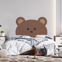 Bären-Kopfteil-Aufkleber, Kinderzimmer-Wandaufkleber, Teddybär-Wandaufkleber, Kinderzimmer-Dekoration, Abnehmbar, Skubeah von HomeArtStickers