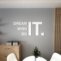 Make It Happen, 3D, Office, Büro Dekoration, Wall Art, Wanddeko, Kunstwerk, Wanddekoration, Wandkunst, Deko, Kunst - Skusthh von HomeArtStickers