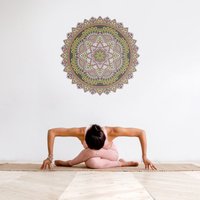 Mandala Quarz, Wandbild, Yoga Wandtattoo, Henna Aufkleber, Boho Meditation, Sku Qutz von HomeArtStickers
