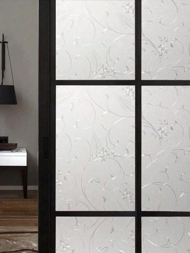 HomeBella Fensterfolie Fensterfolie Blumen Design selbsthaftend, Blickdichte Sichtschutzfolie mit UV Schutz HomeBella Fensterfolie Fensterfolie Blumen Design selbsthaftend, Blickdichte Sichtschutzfolie mit UV Schutz von HomeBella