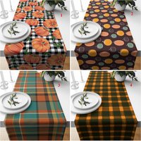 Herbst Trend Tischläufer, Orange Kürbis Tischdecke, Braun Tischplatte, Küchenläufer, Erntedank Geschenk von HomeCraftsTR