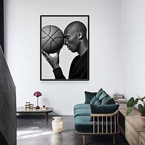 Kobe Bryant Porträt Poster Home Dekoration Raumdekoration Leinwand Malerei Schlafzimmer Wohnzimmer Dekoration Wandkunst Bild (Art-1,80x120 cm(ohne Rahmen)) von Kobe Bryant