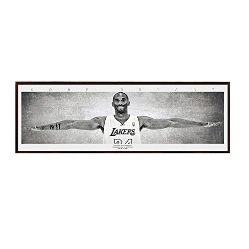 Kobe Bryant Wings Leinwandbild Wandbild Basketball Star Poster für Wohnzimmer rahmenlos (40 x 120 cm ungerahmt) von HomeDC