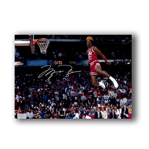Michael Jordan Flying Dunk Gemälde auf Leinwand, Wandkunst, Basketball-Poster für Zuhause, Raumdekoration (100 x 160 cm ungerahmt) von HomeDC