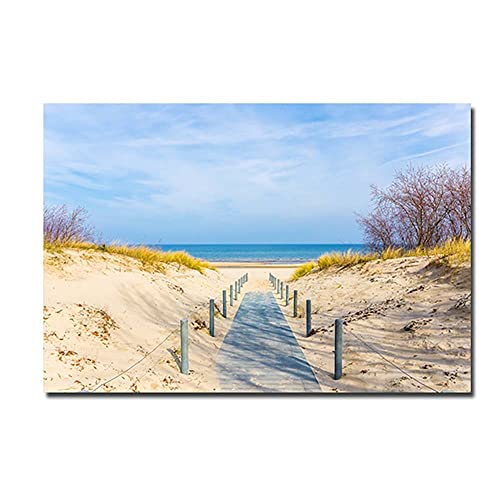 Moderner Landschafts Leinwanddruck Ozean Strand Meer Poster Und Drucke Wandbilder Für Die Inneneinrichtung (art-11,50x70 cm(ohne Rahmen)) von HomeDC
