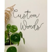 Wire Art Wandschild, Besqoke Words, Nachname Letters Sign, Nursey Sign von HomeDeHa